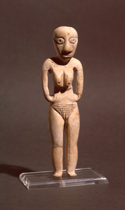 Estatueta de uma mulher nua, do período Badariano ou Neolítico, c.4000 aC de Predynastic Period Egyptian