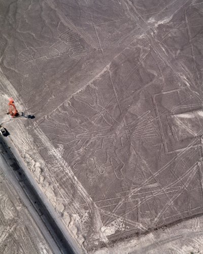 Vista aérea das Linhas de Nazca (fotografia de Prehistoric Prehistoric