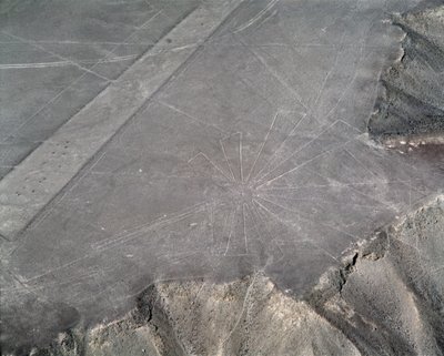 Vista aérea das Linhas de Nazca (fotografia de Prehistoric Prehistoric