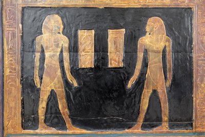 Caixa Canópica de Yuya, detalhe, Museu Egípcio, Cairo, Egipto de Prehistoric Prehistoric