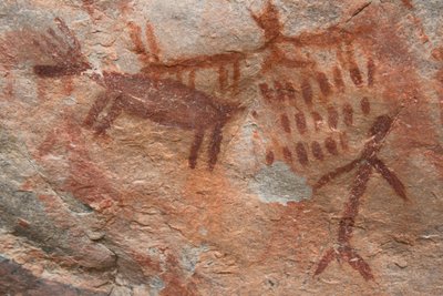 Pintura de caverna, Floresta Nacional de Salmon-Challis (foto) de Prehistoric Prehistoric