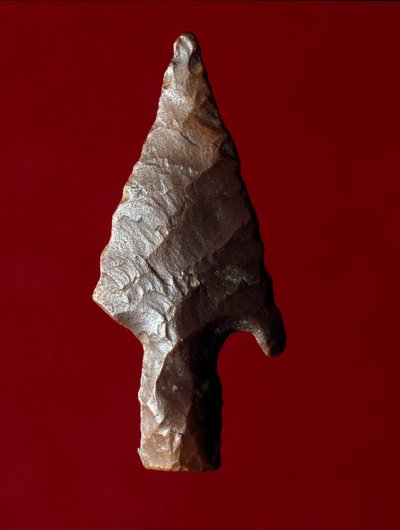 Antiquite egípcia: ponta de seta do local de Fayoum (Fayyum ou Fayum) no Egito. Período pré-dinástico. Verone, Museo Civico di Storia Naturale, Itália de Prehistoric Prehistoric
