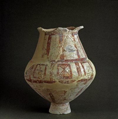 Civilização etrusca: vaso de terracota da necrópole de Mattonara (Civitavecchia), Lazio. Século 7-6 AC. Roma, Museu Nacional Pré-histórico e Etnográfico Luigi Pigorini de Prehistoric Prehistoric