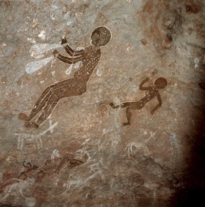 Números humanos. Pinturas rupestres, 8000-7000 a.C. de Prehistoric Prehistoric