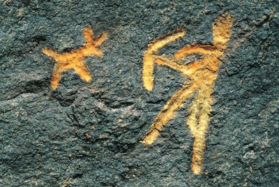 Itália, Região Piemonte, Vale de Susa, gravuras rupestres do Monte Musine de Prehistoric Prehistoric