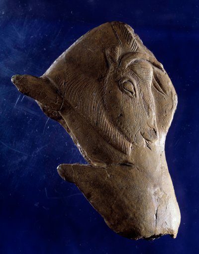 Arte Pré-histórica (Magdaleniano Superior): "Bison getting up" Escultura em madeira de rena do abrigo da Madeleine em Dordogne. 11000 AC. Sol 0,10 m. Saint Germain en Laye, Museu Nacional de Arqueologia de Prehistoric Prehistoric
