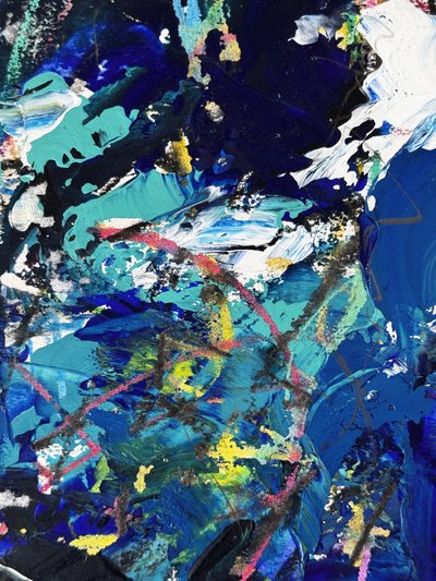 Textura abstrata em azul vibrante de Preston Harmon