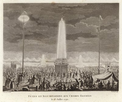 Festival e iluminações nos Champs-Elysées em Paris de Prieur