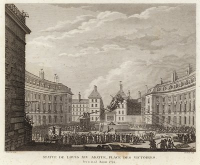 Estátua de Luís XIV tirada na Place des Victoires de Prieur