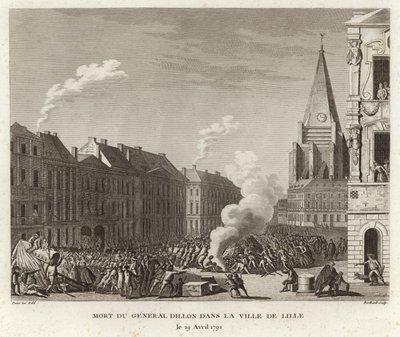 A morte do general Dillon na Ville de Lille de Prieur