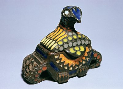 Caixa de pombos das oficinas Talashkino, c.1908 (bronze e esmalte) de Princess Maria Tenisheva