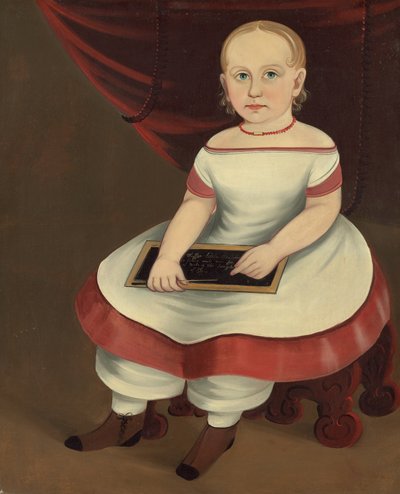 Menina com ardósia de Prior Hamblin School