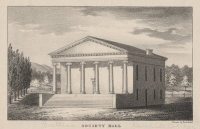 Salão da Sociedade Goethean, Faculdade Marshall, Mercersberg, PA, 1830 de Prof. Budd