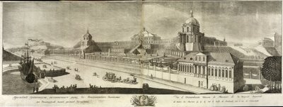 Vista do Palácio Grand Oranienbaum, 1761 de Prokofy Artemyevich Artemyev