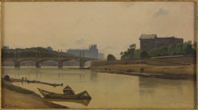 Le pont de la Concorde vu du quai de la Conférence, circa 1830, circa 1830 (óleo sobre tela) de Prosper Barbot