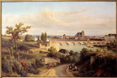 A Ponte de Passeios em 1833 Pintura de Prosper Barbot (1798-1878) 1833 Nantes, Musee des Beaux Arts de Prosper Barbot