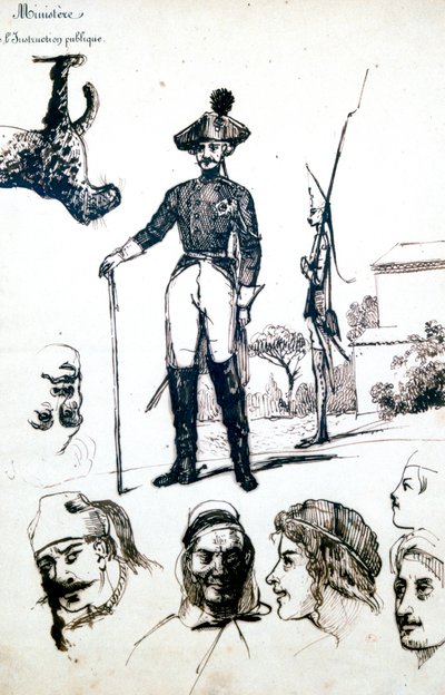 Estudo, Uma armadura de soldados, c1823-1870 de Prosper Merimee