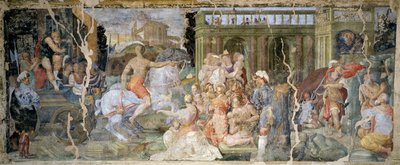 Histórias do Papa Silvestre e do Imperador Constantino, de Prospero Fontana (1512-1597), fresco, salão, Palazzina della Viola, Bolonha, Itália de Prospero Fontana