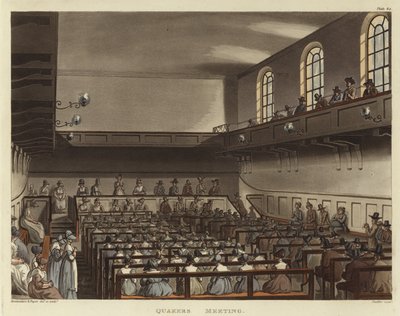 Reunião de quakers de Pugin and Rowlandson