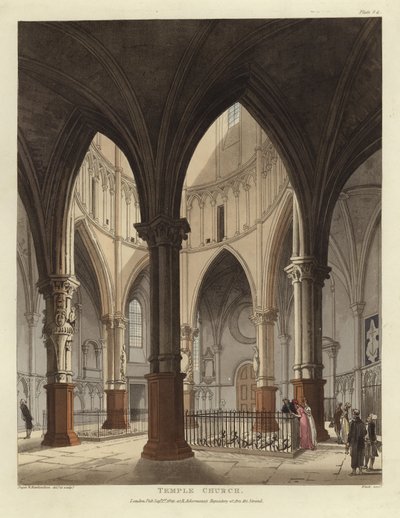 Igreja do templo de Pugin and Rowlandson