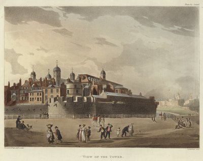 Vista da torre de Pugin and Rowlandson