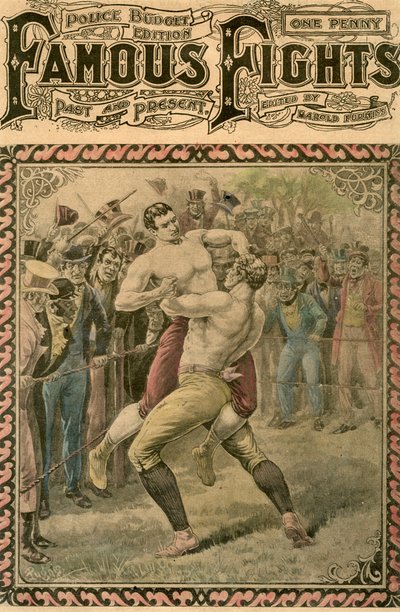 A segunda luta entre Bendigo e Ben Caunt, 1838 final do século XIX ou início do século XX. de Pugnis