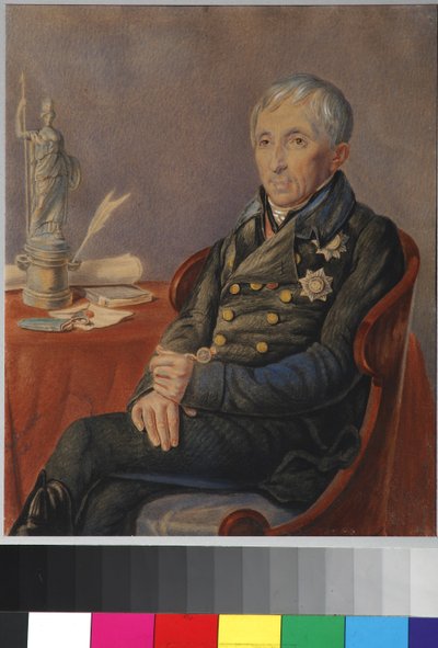 Retrato de Alexey Nikolaevich Olenin (1763-1843) por Olenin, Pyotr Alekseevich (1828-1855) de Pyotr Alexeevich Olenin