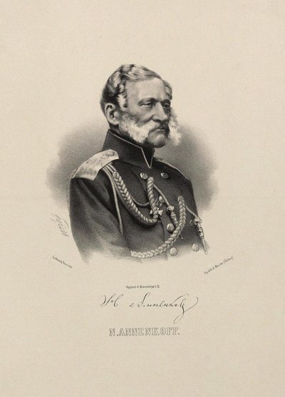 Retrato do General Nikolai Nikolayevich Annenkov 1799-1865. de Pyotr Fyodorovich Borel
