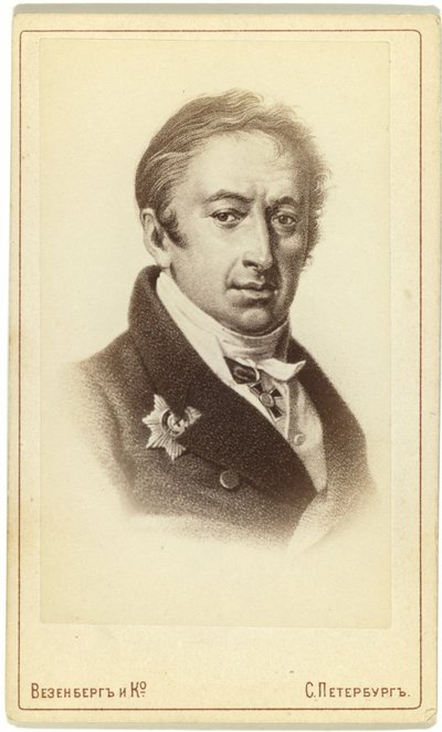 Retrato do autor e historiador Nikolay M. Karamzin 1766-1826 de Pyotr Fyodorovich Borel