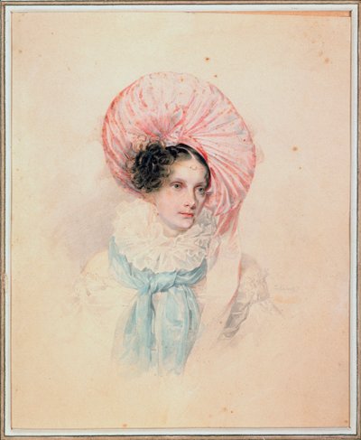 Retrato da Imperatriz Alexandra Feodorovna (Fiodorovna) (Charlotte da Prússia de Pyotr Fyodorovich Sokolov