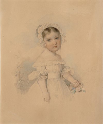 Retrato da condessa Alexandra Alexandrovna Golitsyna 1823-1910, meados da década de 1820 de Pyotr Fyodorovich Sokolov