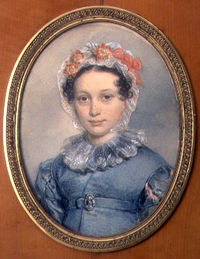 Retrato da Condessa Sofia Stepanovna Shcherbatova (1798-1885) de Pyotr Fyodorovich Sokolov
