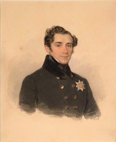 Retrato do príncipe Alexander Fyodorovich Golitsyn 1796-1864, 1838 de Pyotr Fyodorovich Sokolov