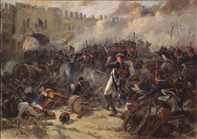 A batalha de Smolensk em agosto de 1812, 1956 de Pyotr Ivanovich Zhigimont