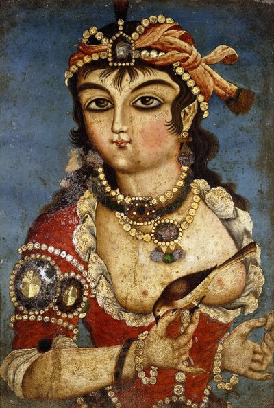 Uma cortesã, c. 1830 de Qajar School