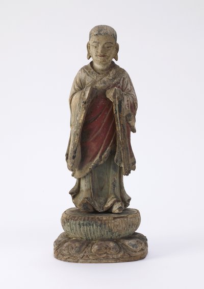Figura do monge A-nan (Ananda) de Qing Dynasty Chinese School