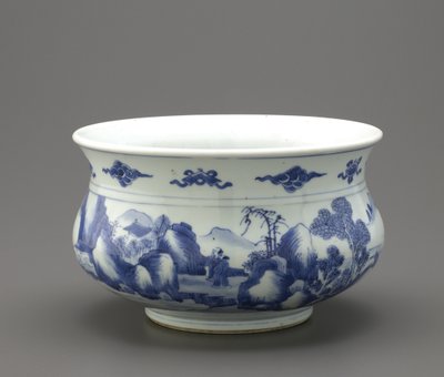 Queimador de incenso, Jingdezhen, província de Jiangxi (cerâmica) de Qing Dynasty Chinese School