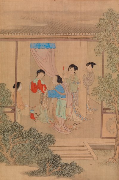 Cinco Números em Porch de Qiu Ying