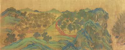 O jardim da residência de Wang Chuan, depois do estilo de pintura e poesia de Wang Wei de Qiu Ying