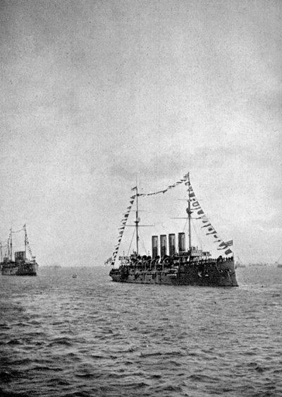 Revisão naval ao largo da costa de Portsmouth, 1907 1908. de Queen Alexandra
