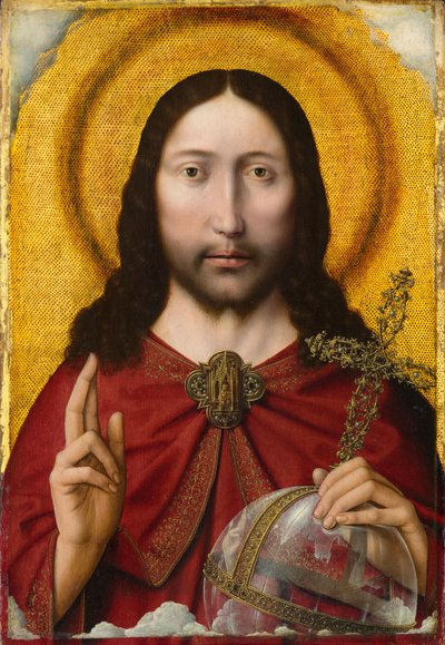 Salvator Mundi, ca. 1500-1510 (óleo sobre painel) de Quentin and workshop Massys