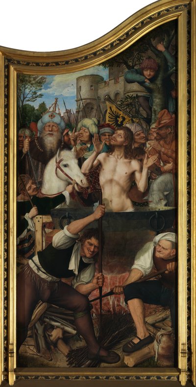 Peça Altar da Guild of the Joiners (óleo sobre painel) de Quentin Massys or Matsys