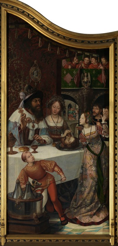 Altarpe do Grémio dos Marceneiros, painel à esquerda (óleo sobre painel) de Quentin Massys or Matsys