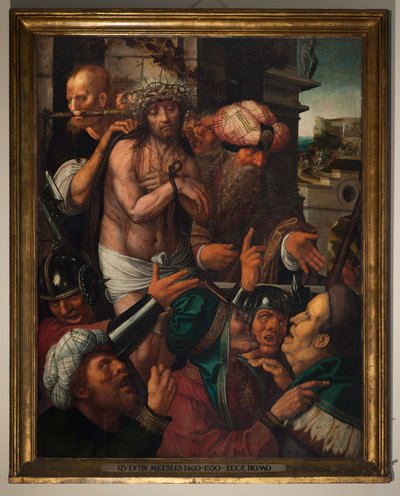 Ecce Homo. Quentin Metsijs. Século XVI (óleo sobre madeira) de Quentin Massys or Matsys