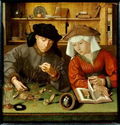 O cambista e a sua mulher de Quentin Massys or Matsys