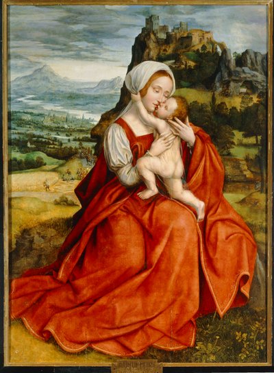 Virgem Maria com o bebé ... de Quentin Metsys