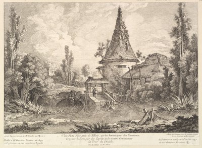 Vista da Torre perto de Blois, meados do século XVIII. de Quentin Pierre Chedel