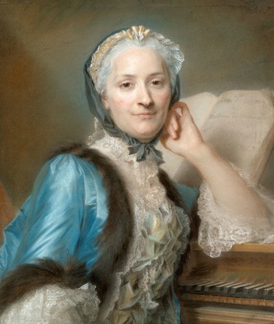 Retrato de Madame Anne-Jeanne Cassanéa de Mondonville, née Boucon (1708-1780) de Quentin de la Latour