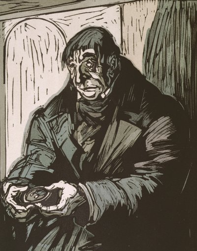 Ilustração de &39;Le Pere Goriot&39; por Honore de Balzac, publicado em 1922 de Quint
