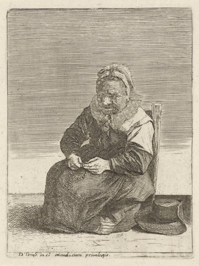 Mulher idosa com um rosário
Camponês a todo o comprimento (título da série) de Quirin Boel (attributed to)